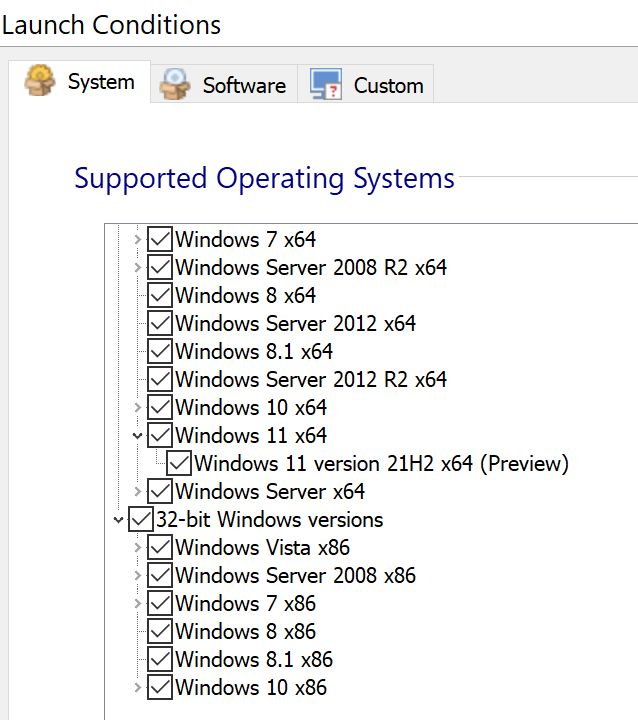 Windows 11 Launch Conditions