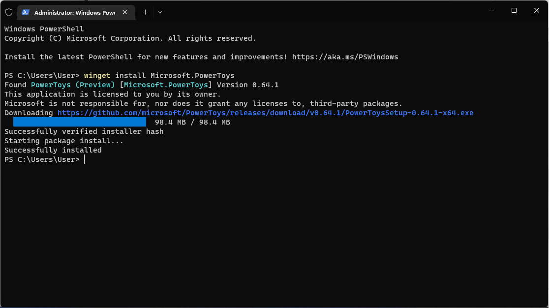 winget install Microsoft.PowerToys